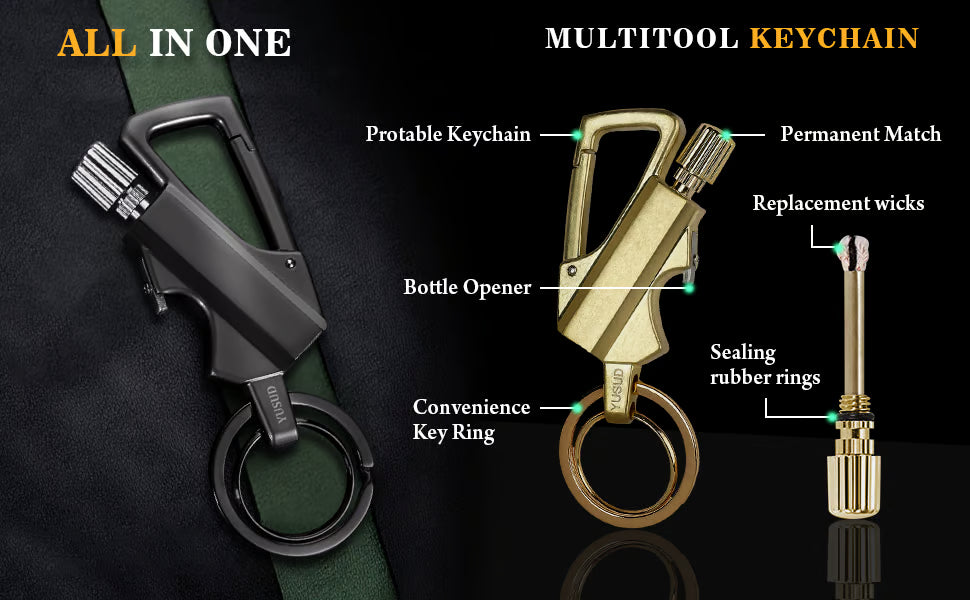 Pocket Flame 3-in-1 Keychain – Lighter, Bottle Opener & EDC Tool